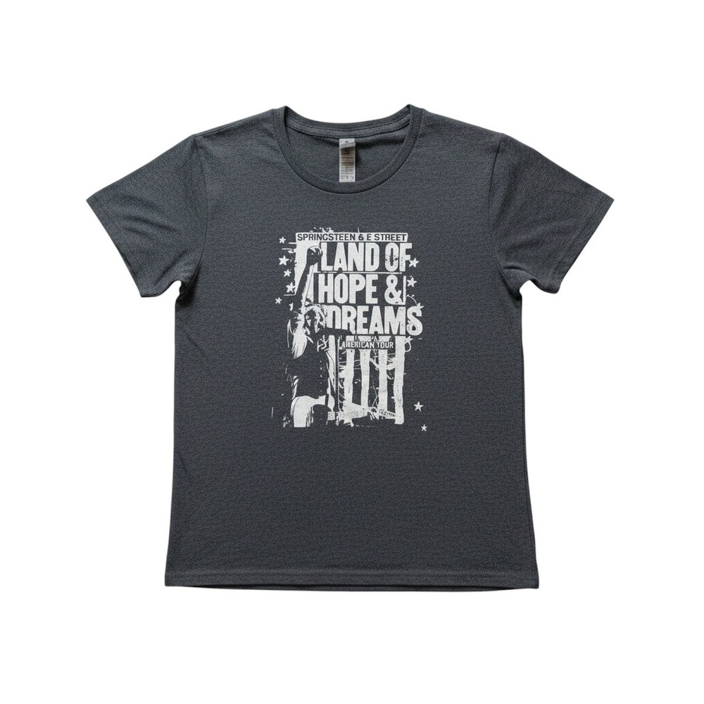 Bruce Springsteen E Street Band Land of Hope &‎ Dreams Tour Shirt Gray Womens S